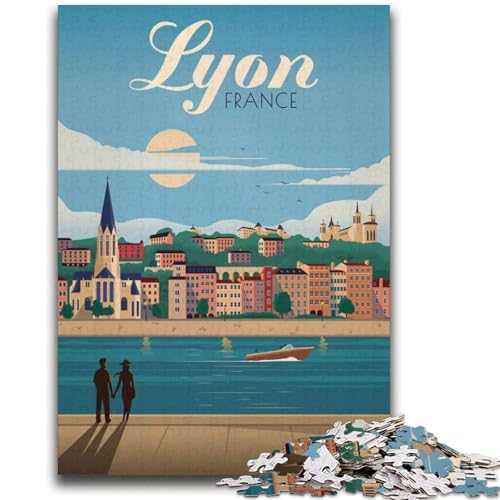 Lyon 2000-teiliges Puzzle für Teenager, Geschenke, pädagogisches Spielzeug zum Stressabbau, ganze Familie, 2000 Teile (70x100cm) von NYANBFKEA
