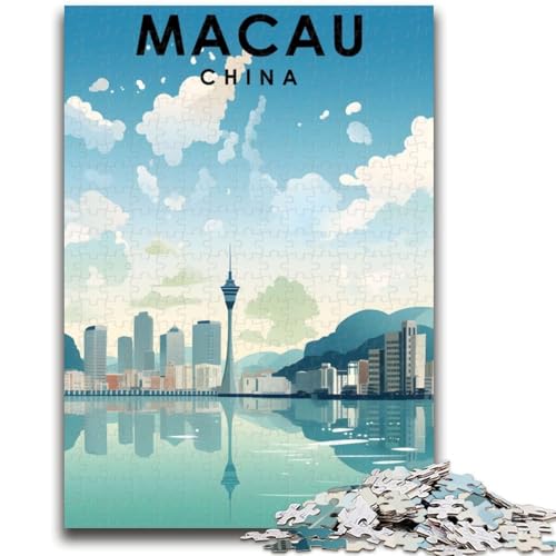 Macau China Reise-Puzzles für Teenager, 1000 Puzzles, für 14+ Trainieren Sie Ihr Gehirn und Ihre Hände, Weihnachtsspielgeschenke, 1000 Teile (50x75cm) von NYANBFKEA