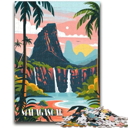 Madagascar Falls Puzzle 1000 Teile für Erwachsene, Spielzeug, Lernspiele, Stressabbau, Wichtelgeschenke für Kinder ab 14 Jahren, 1000 Teile (26x38cm) von NYANBFKEA
