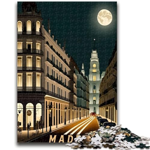 Madrid, Spanien, Reise-Puzzles für Teenager, 1000 Puzzles, lustige Spiele für die ganze Familie, Aktivitäten für zu Hause, Geburtstagsgeschenk, Reisegeschenke, 1000 Teile (26x38cm) von NYANBFKEA