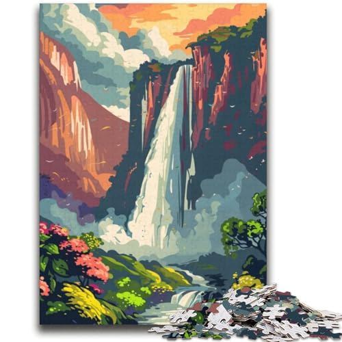 Majestätischer Wasserfall, 2000-teiliges Puzzle für Teenager, Geschenke, Familienspiel, Stressabbau, schwierige Herausforderung, tolle Geschenke und Spielzeuge, 2000 Teile (70x100cm) von NYANBFKEA