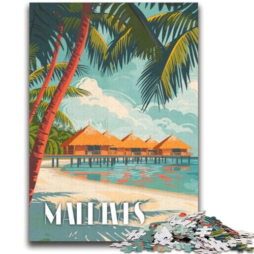 Malediven-Strandglück Puzzle für Erwachsene, 2000 Teile, anspruchsvolles Spiel und Lernspiel für die ganze Familie zum Geburtstag, Weihnachten, 2000 Teile (70x100cm) von NYANBFKEA