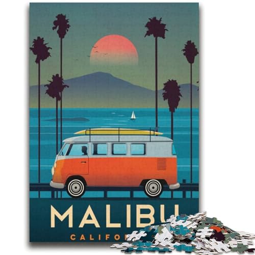 Malibu Puzzle für Teenager, Spielzeug, Lernspiele, Stressabbau, Wunschliste mit Weihnachtsmann, 2000 Teile (70x100cm) von NYANBFKEA