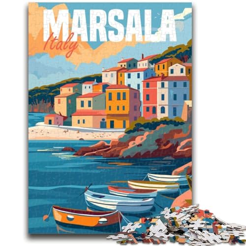Marsala, Italien, 1000-teiliges Puzzle für Erwachsene und Jugendliche, pädagogisches Spielzeug zum Stressabbau, ganze Familie, 1000 Teile (26x38cm) von NYANBFKEA