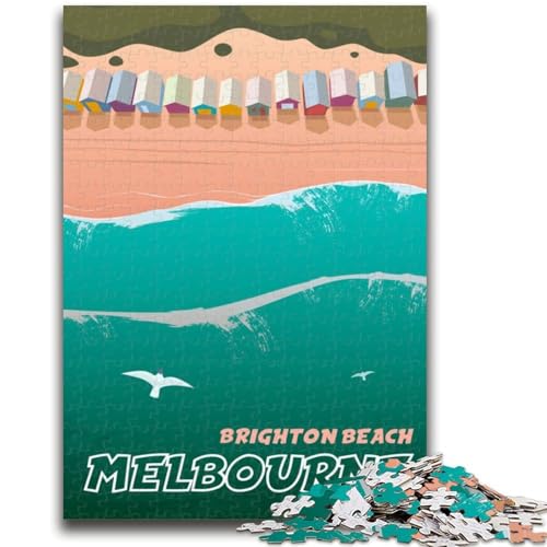 Melbourne 1000-teiliges Puzzle für Teenager, Geschenke, perfekt für Spieleabende, buntes Spielzeug als Geschenk für zu Hause, 1000 Teile (50x75cm) von NYANBFKEA
