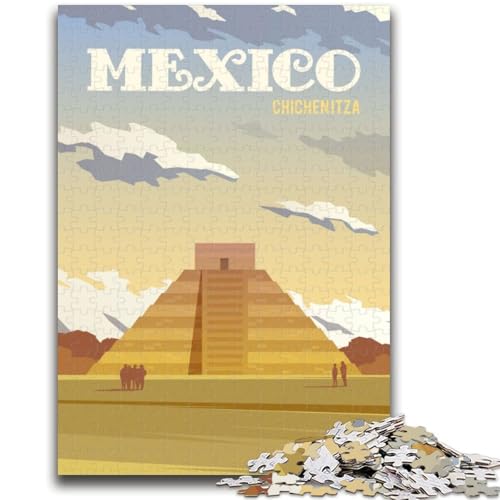 Mexiko-Puzzle mit 1000 Teilen als Geschenk für Teenager, perfekt für Spieleabende, buntes Spielzeug als Geschenk für zu Hause, 1000 Teile (26x38cm) von NYANBFKEA