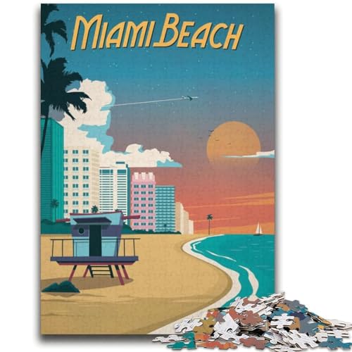 Miami 2000-teiliges Puzzle für Erwachsene, Geschenke für Lernspiele, Herausforderungsspielzeug, Geburtstagsgeschenk, Geschenke, Wandkunst, 2000 Teile (70x100cm) von NYANBFKEA