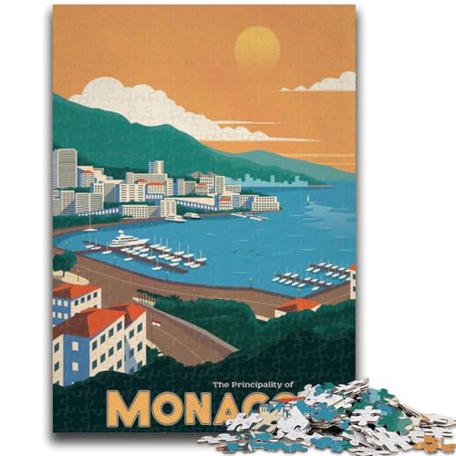 Monaco-Puzzles für Erwachsene und Jugendliche ab 14 Jahren, lustige Spiele, lustige Aktivitäten zu Hause, Geburtstagsgeschenke, Reisegeschenke, 1000 Teile (50x75cm) von NYANBFKEA