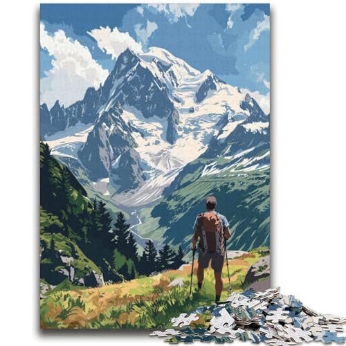Mont Blanc, Berg in Frankreich, 2000-teiliges Puzzle für Teenager, geeignet für Kinder ab 14 Jahren, Familienspaß, ganze Familie, 2000 Teile (70x100cm) von NYANBFKEA