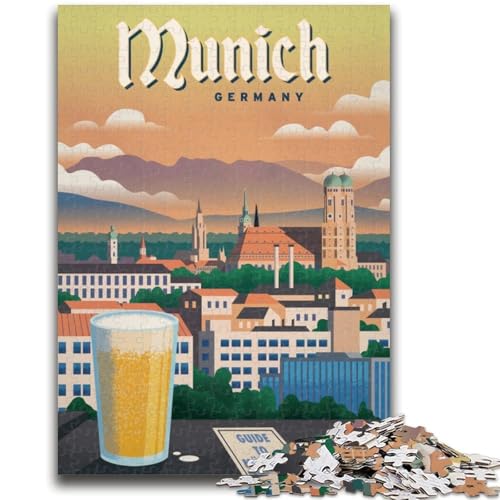 München-Puzzles für Teenager, 1000 Puzzleteile, lustige Spiele für die ganze Familie, lustige Aktivitäten zu Hause, Geburtstagsgeschenk, Reisegeschenke, 1000 Teile (26x38cm) von NYANBFKEA