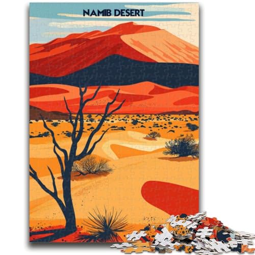 Namib-Wüstenlandschaft-Puzzle für Teenager, 1000 Teile, anspruchsvolles Spiel und Familienspiel mit passendem Poster und Quizblatt, 1000 Teile (26x38cm) von NYANBFKEA