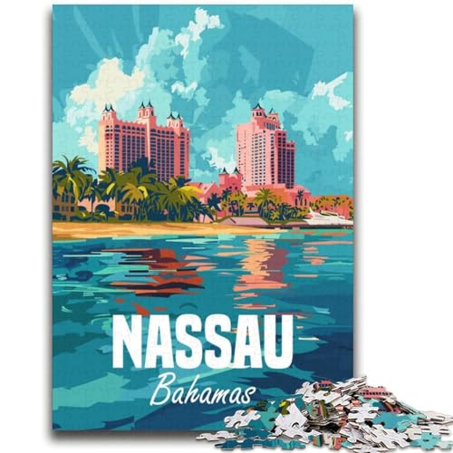 Nassau Bahamas Puzzles für Erwachsene und Teenager, Puzzle zum Stressabbau, Staycation-Zeitvertreib, Stärkung der Liebe zwischen Paaren, 2000 Teile (70x100cm) von NYANBFKEA