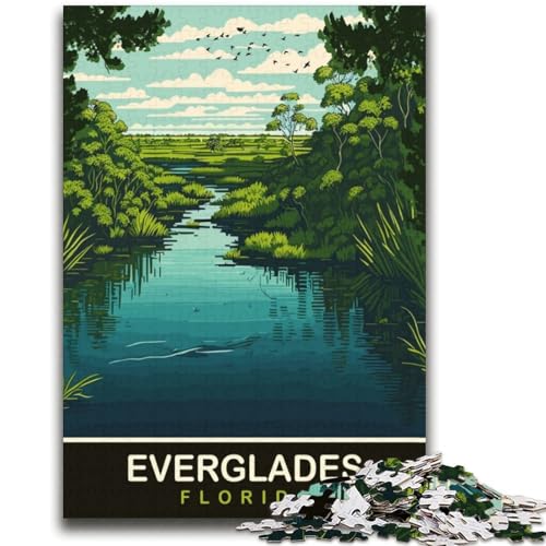 Natur in Florida Puzzle für Teenager, 2000 Teile, Lernspielzeug, Familienspiele mit passendem Poster und Quizblatt, 2000 Teile (70x100cm) von NYANBFKEA