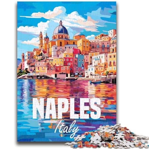 Neapel, Italien, Puzzle 1000 Teile für Erwachsene, Spielzeug, Lernspiele, Stressabbau, Wichtelgeschenke für Kinder ab 14 Jahren, 1000 Teile (26x38cm) von NYANBFKEA