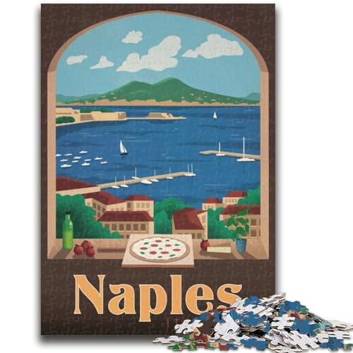 Neapel-Puzzle für Erwachsene, 1000 Teile, Spielzeug, Lernspiele, Stressabbau, Wichtelgeschenke für Kinder ab 14 Jahren, 1000 Teile (50x75cm) von NYANBFKEA