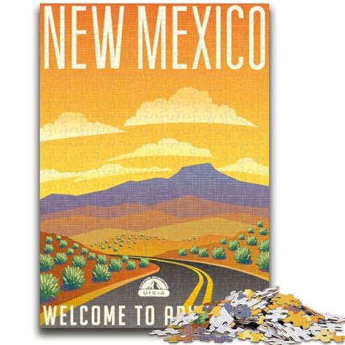 New Mexico 1000-teiliges Puzzle für Erwachsene und Jugendliche, pädagogisches Spielzeug zum Stressabbau, ganze Familie, 1000 Teile (50x75cm) von NYANBFKEA
