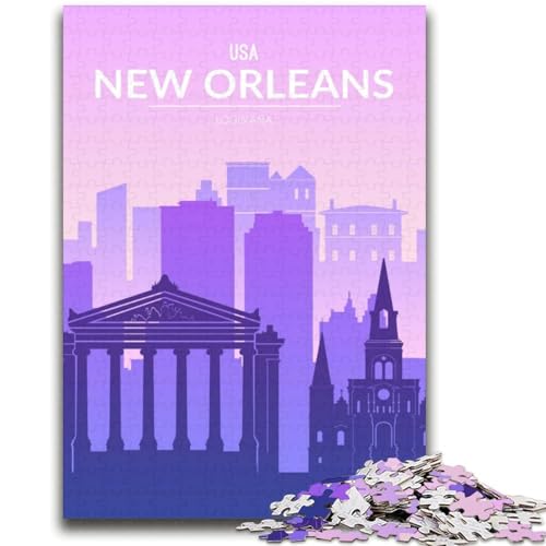 New Orleans Puzzle 2000 Teile für Teenager, geeignet für Kinder ab 14 Jahren. Familienspaß ganze Familie. 2000 Teile (70x100cm) von NYANBFKEA