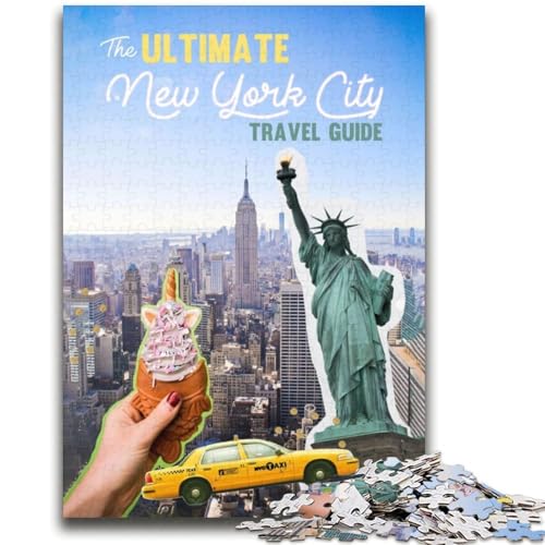 New York City Reiseführer Puzzle 2000 Teile für Erwachsene Geschenke, anspruchsvolles und schwieriges Angebot als Geschenk für die ganze Familie 2000 Stück (70x100cm) von NYANBFKEA