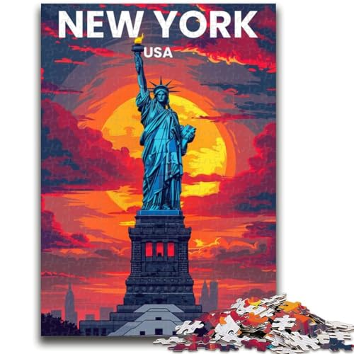 New York Puzzle für Erwachsene, 1000 Teile, anspruchsvolles Spiel und Lernspiel für die ganze Familie zum Geburtstag, Weihnachten, 1000 Teile (26x38cm) von NYANBFKEA