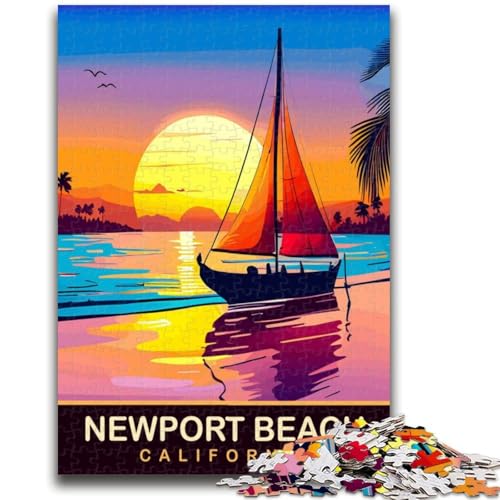 Newport Beach Puzzle 1000 Teile für Erwachsene, Spielzeug, Lernspiele, Stressabbau, Wichtelgeschenke für Kinder ab 14 Jahren, 1000 Teile (50x75cm) von NYANBFKEA