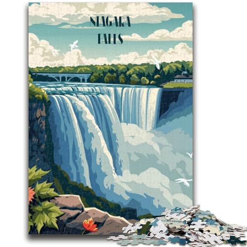 Niagara Falls Puzzle 1000 Teile für Teenager ab 14 Jahren, Denksportaufgaben, Familienspiele, Weihnachts- und Geburtstagsgeschenke, 1000 Teile (50x75cm) von NYANBFKEA