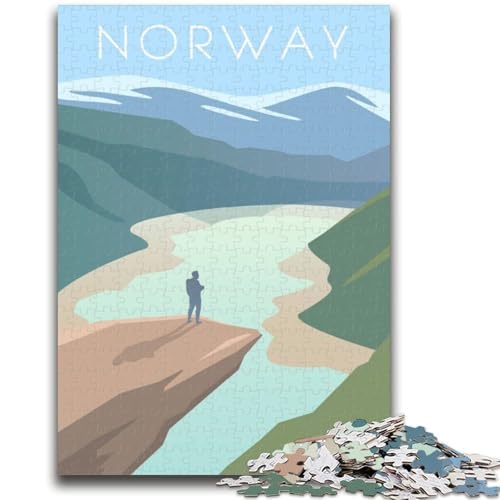 Norwegen-Puzzle 1000 Teile für Erwachsene, Spielzeug, Lernspiele, Stressabbau, Wichtelgeschenke für Kinder ab 14 Jahren, 1000 Teile (50x75cm) von NYANBFKEA