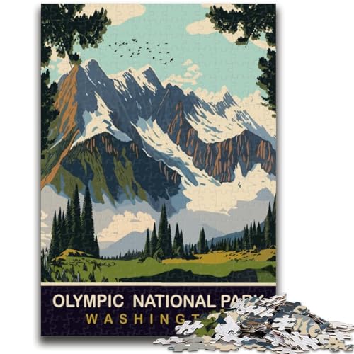 Olympischer Nationalpark-Puzzle, 1000 Teile, für Erwachsene, Spielzeug, Lernspiele, Stressabbau, Wichtelgeschenke für Kinder ab 14 Jahren, 1000 Teile (50x75cm) von NYANBFKEA