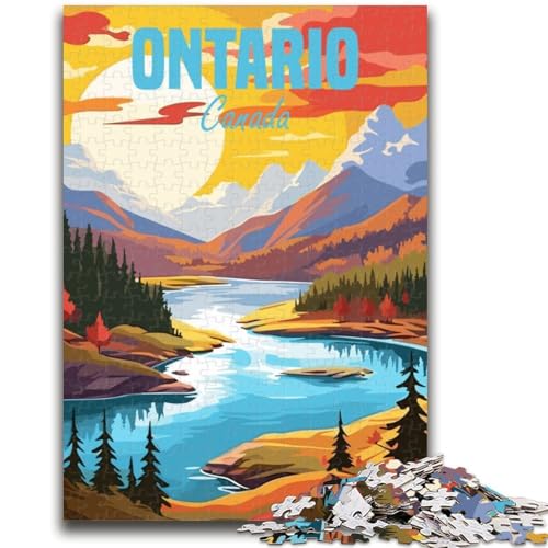 Ontario, Kanada-Puzzle, 1000 Teile für Teenager, Familienaktivität mit passendem Poster und Quizblatt für Kinder ab 14 Jahren, 1000 Teile (26x38cm) von NYANBFKEA