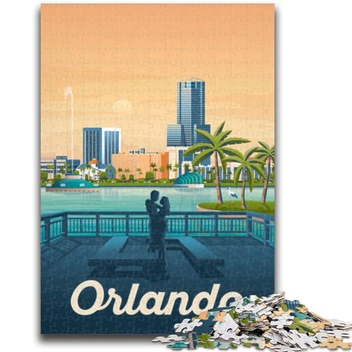 Orlando Cityscape Puzzles für Erwachsene 1000 Teile, Spielzeug Lernspiele Stressabbau Wichtelgeschenke für Kinder ab 14 Jahren 1000 Stück (50x75cm) von NYANBFKEA