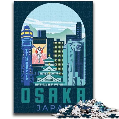 Osaka-Puzzle für Teenager, 1000 Teile, Familienaktivität mit passendem Poster und Quizblatt für Kinder ab 14 Jahren, 1000 Teile (26x38cm) von NYANBFKEA