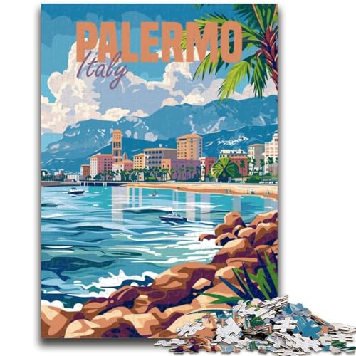 Palermo, Italien, Puzzle für Teenager, 1000 Teile, für Alter 14+, Spiel, Wanddekoration, einzigartige Geschenke für Geburtstag und Weihnachten, 1000 Teile (26x38cm) von NYANBFKEA