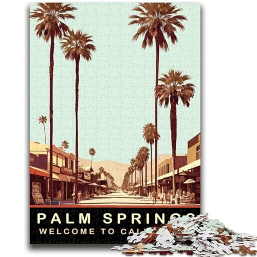 Palm Springs Puzzles 1000 Teile für Erwachsene, ab 14 Jahren, Denksportaufgaben, Familienspiele, Weihnachts- und Geburtstagsgeschenke, 1000 Teile (50x75cm) von NYANBFKEA