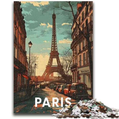 Paris Eiffelturm Puzzle 1000 Teile für Erwachsene, ab 14 Jahren, Denksportaufgaben, Familienspiele, Weihnachts- und Geburtstagsgeschenke, 1000 Teile (26x38cm) von NYANBFKEA
