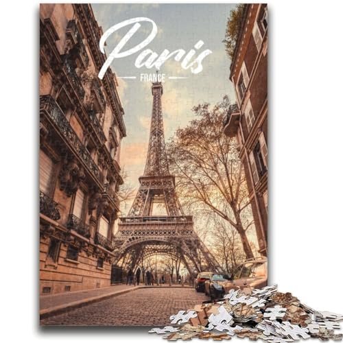 Paris-Puzzle 1000 Teile für Teenager-Geschenke, Familienspiel zum Stressabbau, schwierige Herausforderung, tolle Geschenke und Spielzeuge, 1000 Teile (50x75cm) von NYANBFKEA