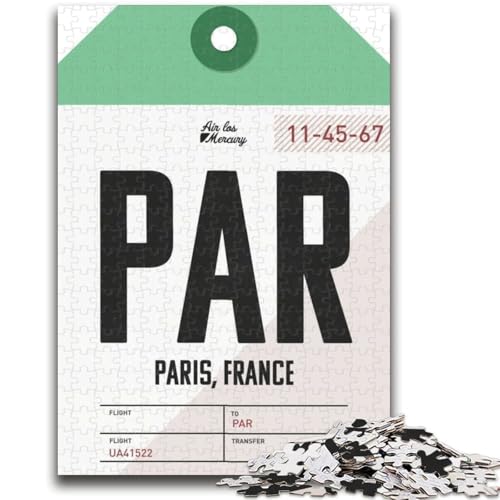 Paris-Puzzle für Teenager, 1000 Teile, für Kinder ab 14 Jahren, Spiel, Wanddekoration, einzigartige Geschenke zum Geburtstag und zu Weihnachten, 1000 Teile (50x75cm) von NYANBFKEA