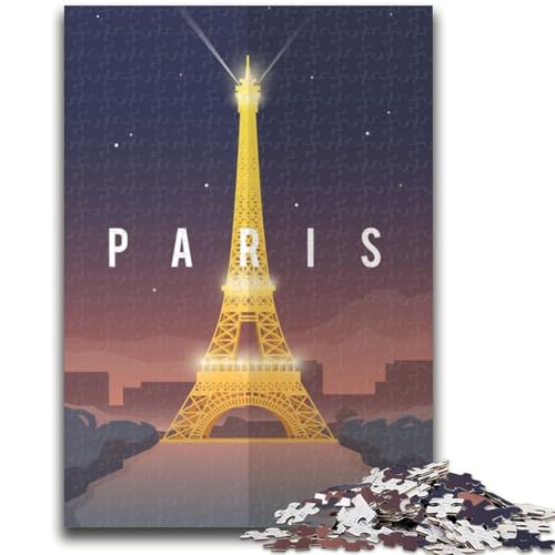 Paris-Puzzles für Teenager, Spielzeug, Lernspiele, Stressabbau, Wunschliste mit Weihnachtsmann, 1000 Teile (26x38cm) von NYANBFKEA