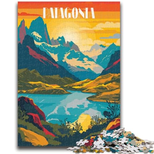 Patagonia-Landschaftsposter, 1000-teiliges Puzzle für Teenager, Geschenke, perfekt für Spieleabende, buntes Spielzeug als Geschenk für zu Hause, 1000 Teile (50x75cm) von NYANBFKEA