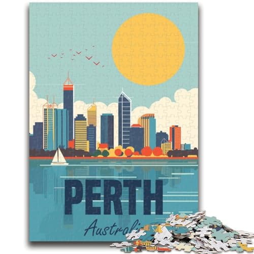 Perth, Australien, 1000-teiliges Puzzle für Teenager, Geschenke, perfekt für Spieleabende, buntes Spielzeug als Geschenk für zu Hause, 1000 Teile (50x75cm) von NYANBFKEA