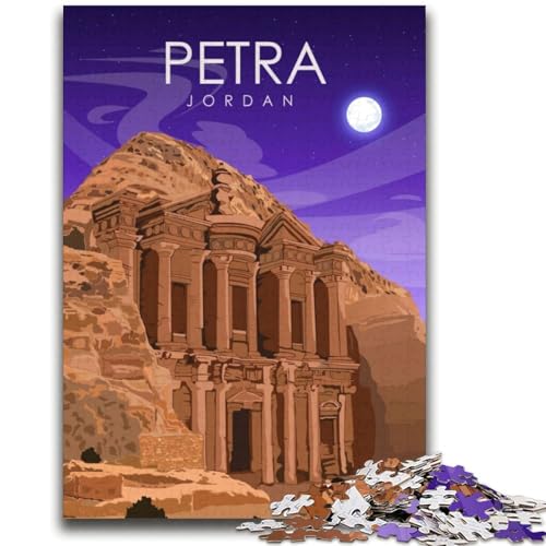 Petra Jordan Reiseposter-Puzzle, 2000 Teile, für Erwachsene, ab 14 Jahren, Heimkunst, Dekoration, Familienspiele, Weihnachts- und Geburtstagsgeschenke, 2000 Teile (70x100cm) von NYANBFKEA