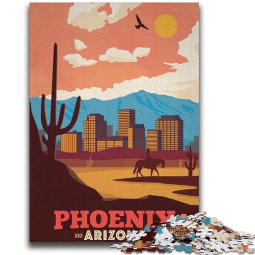 Phoenix 2000-teiliges Puzzle für Erwachsene, Lernspiele, DIY-Spielzeug mit passendem Poster und Quizblatt, für Kinder ab 14 Jahren, 2000 Teile (70x100cm) von NYANBFKEA