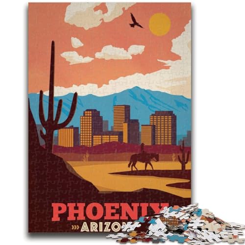 Phoenix-Puzzle für Teenager, 1000 Teile, anspruchsvolles Spiel und Familienspiel mit passendem Poster und Quizblatt, 1000 Teile (26x38cm) von NYANBFKEA