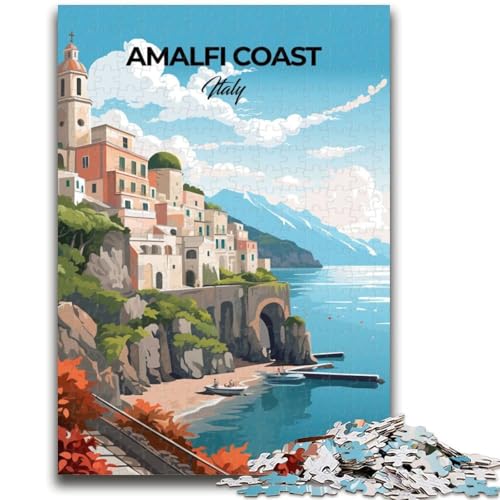 Puzzle für Erwachsene mit 1000 Teilen,Amalfiküste,Italien. Hilft dem Gehirn,süchtig machendes Spielzeug zu trainieren und Geduld zu fördern. Einzigartiges Herausforderungsspiel,1000 Teile (26x38cm) von NYANBFKEA