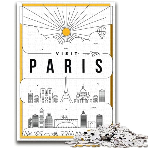 Puzzle für Teenager mit 2000 Teilen, Paris, Frankreich, anspruchsvolles Spiel und Familienspiel mit passendem Poster und Quizblatt, 2000 Teile (70x100cm) von NYANBFKEA