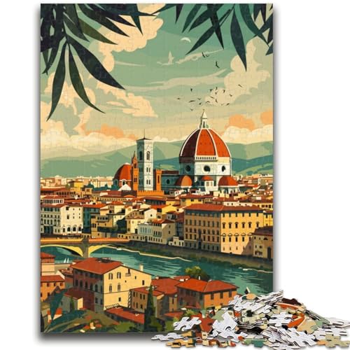 Puzzle mit Landschaftsmotiven von Florenz, Italien, für Jugendliche, Spielzeug, Lernspiele, Stressabbau, Wunschliste mit Weihnachtsmann, 1000 Teile (50x75cm) von NYANBFKEA