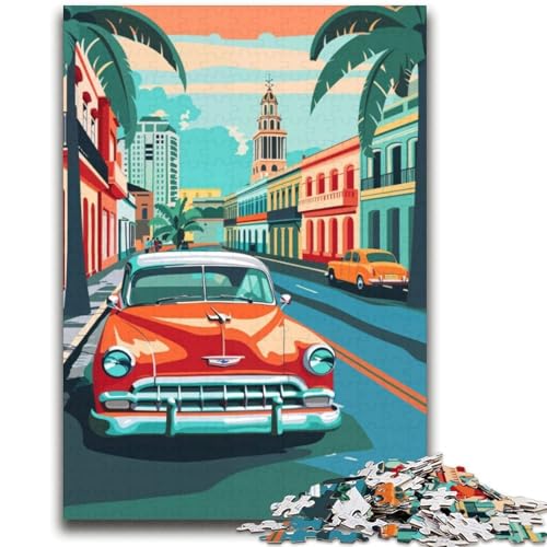 Puzzle mit Stadtbild von Kuba, 2000 Teile, für Teenager ab 14 Jahren, Denksportaufgaben, Familienspiele, Weihnachts- und Geburtstagsgeschenke, 2000 Teile (70x100cm) von NYANBFKEA