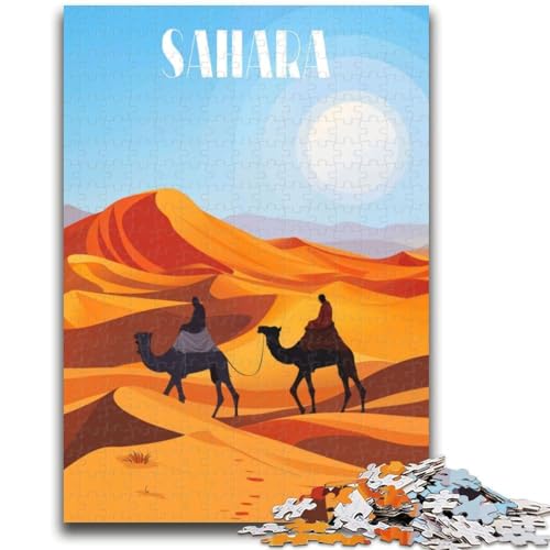 Reise durch die Sahara, Puzzle 1000 Teile für Teenager ab 14 Jahren, Denksportaufgaben, Familienspiele, Weihnachts- und Geburtstagsgeschenke, 1000 Teile (50x75cm) von NYANBFKEA