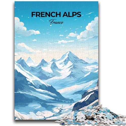 Reise durch die französischen Alpen, 1000-teiliges Puzzle für Erwachsene und Jugendliche, Spielzeug, Lernspiele, Stressabbau, Wichtelgeschenke für Kinder ab 14 Jahren, 1000 Teile (26x38cm) von NYANBFKEA