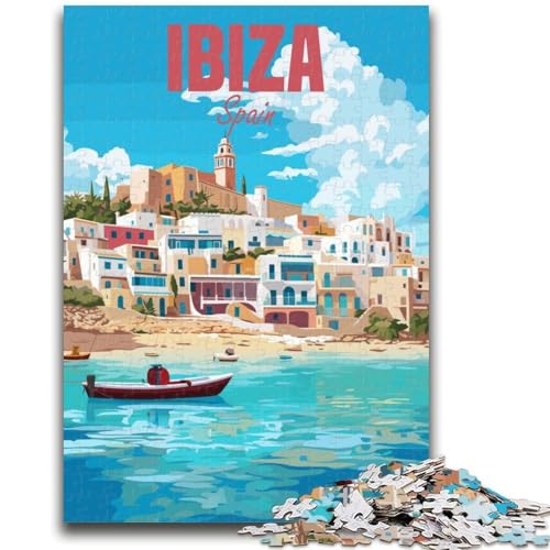 Reiseposter Ibiza, Spanien, Puzzle mit 1000 Teilen, Geschenk für Teenager, perfekt für Spieleabende, buntes Spielzeug als Geschenk für zu Hause, 1000 Teile (50x75cm) von NYANBFKEA