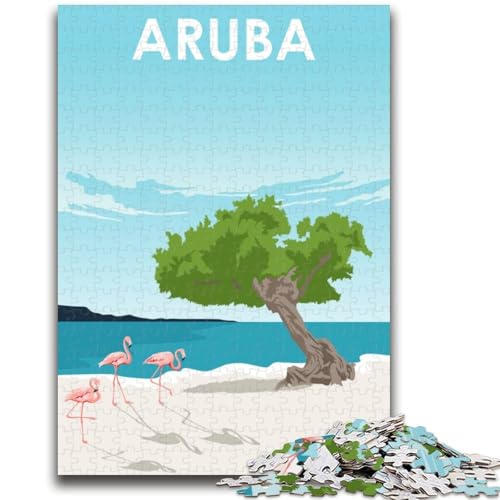 Reiseposter mit 1000 Teilen für Jugendliche, geeignet für Kinder ab 14 Jahren. Familienspaß ganze Familie. 1000 Teile (50x75cm) von NYANBFKEA