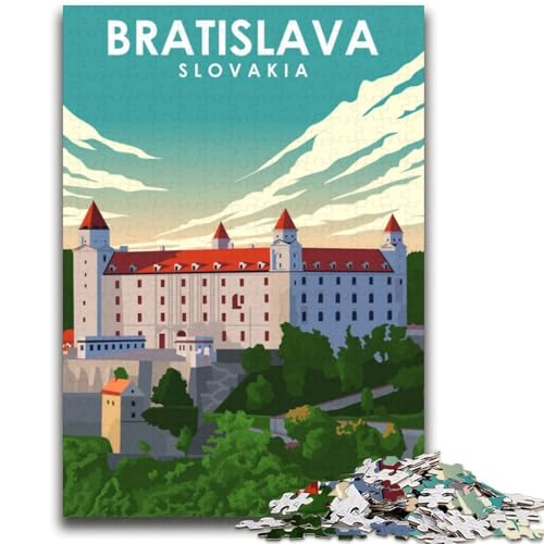 Reisepuzzle Bratislava, Slowakei, 2000 Teile, für Erwachsene ab 14 Jahren, Denksportaufgaben, Familienspiele, Weihnachts- und Geburtstagsgeschenke, 2000 Teile (70x100cm) von NYANBFKEA